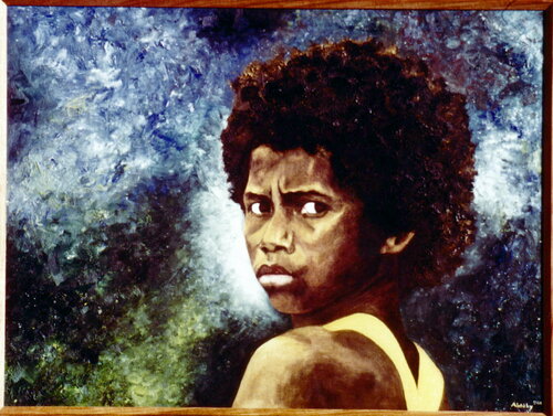 Pourquoi tu me regardes ? di Aldehy, Pittura in vendita su Singulart