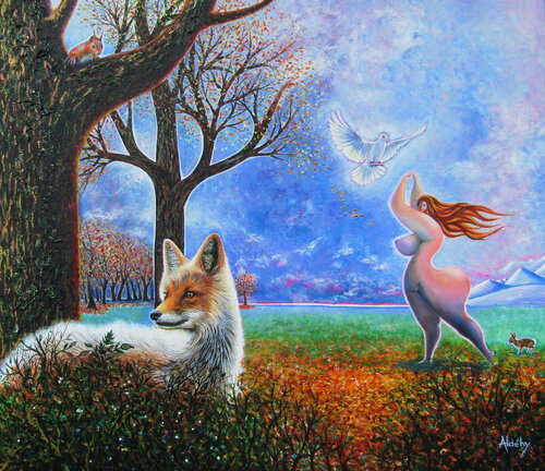 FEMME DE FABLE . by Aldehy, Painting for Sale on Singulart