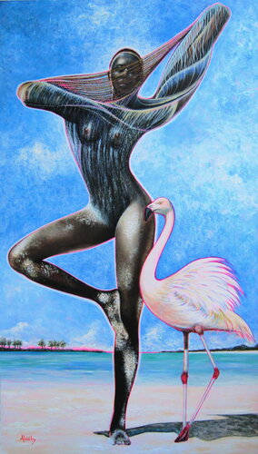 TRANCHE DE CIEL ET PLUMES DE LA TERRE. von Aldehy, Malerei kaufen auf Singulart