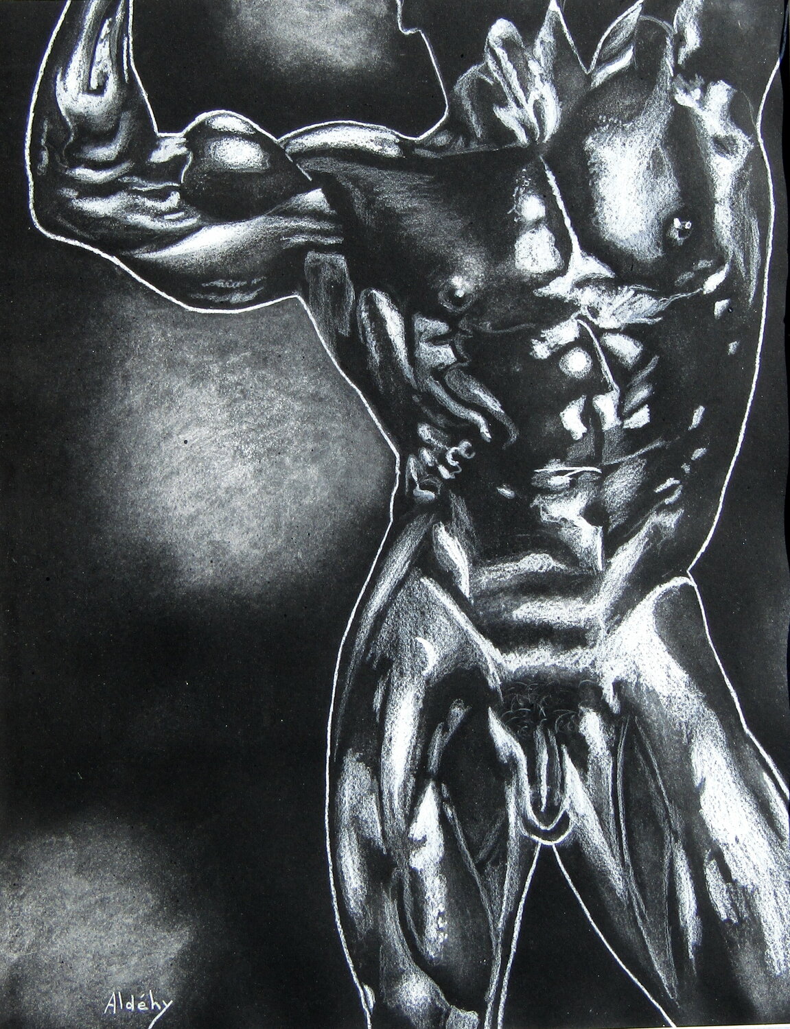 Statue Grec bodybuildée. Aldehy
