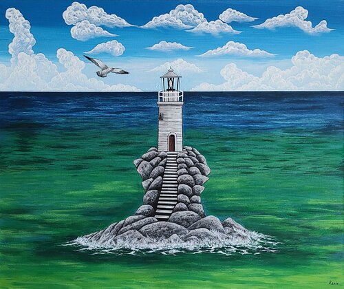 lighthouse3 di Karis Kim, Pittura in vendita su Singulart