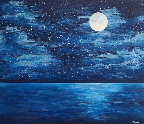 moon night2 von Karis Kim, Malerei kaufen auf Singulart