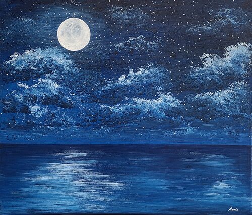 moon night1 von Karis Kim, Malerei kaufen auf Singulart