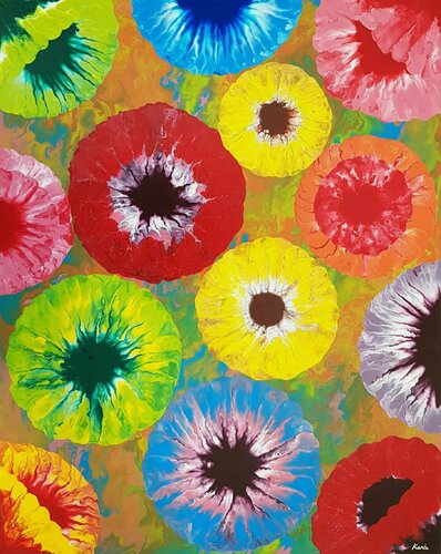 floral world2 van Karis Kim, Schilderij te koop op Singulart