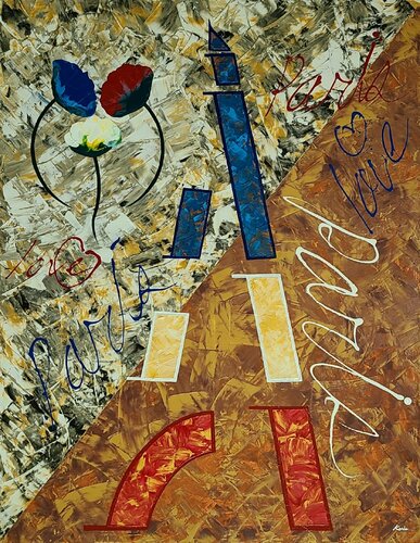 Paris in love van Karis Kim, Schilderij te koop op Singulart