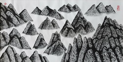 mountain spirit4 van Karis Kim, Werk op papier te koop op Singulart