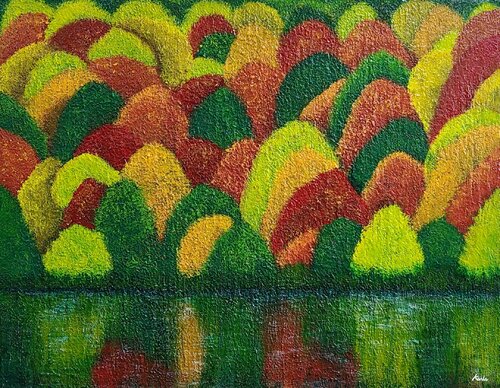 autumn story1 van Karis Kim, Schilderij te koop op Singulart