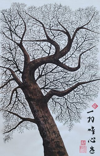 winter tree1 by Karis Kim, Work on Paper for Sale on Singulart