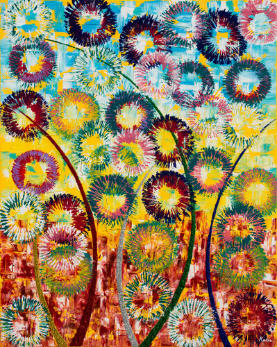 abstract flower2 van Karis Kim, Schilderij te koop op Singulart