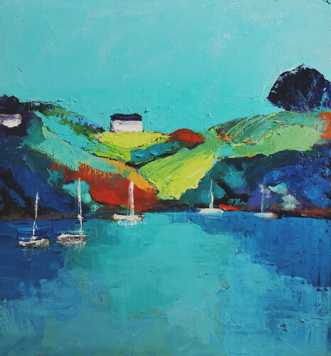 Crique bretonne di Patrick Briere, Pittura in vendita su Singulart
