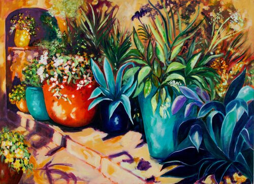 Dans le jardin van Patrick Briere, Schilderij te koop op Singulart