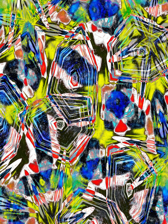 Slices Of Comp 1 - 100 cm x 75 cm Acrymx