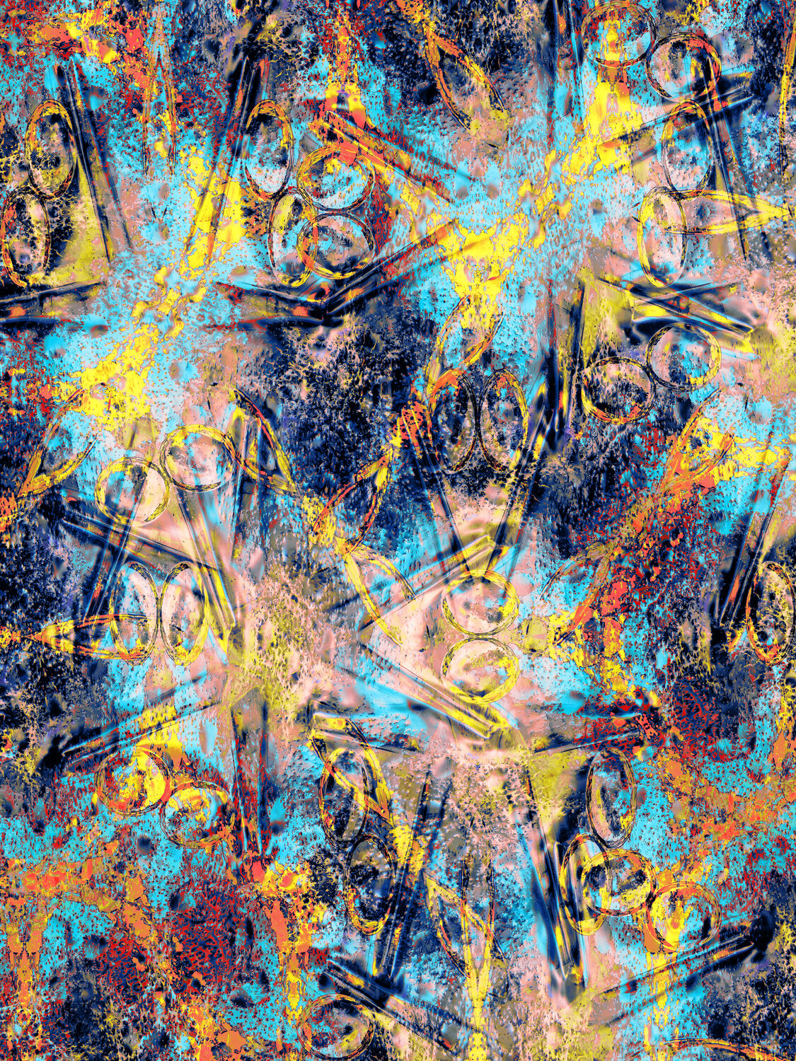 Slices Of Comp 6 - 80 cm x 60 cm Acrymx