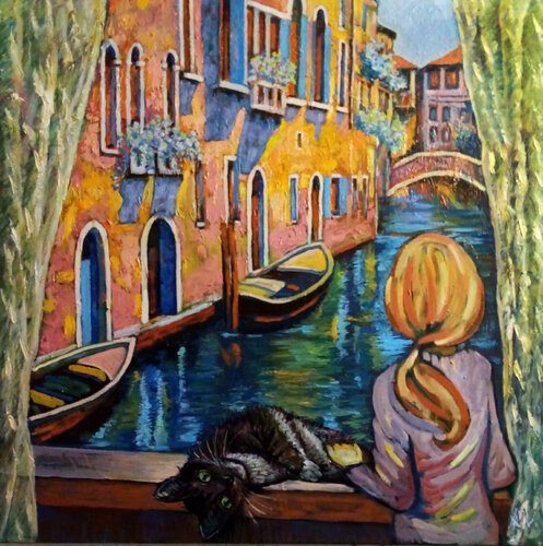 VENEDIG,SONNIGER TAG de Alexander Wotschel, Pintura a la venta en Singulart