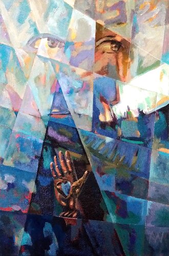 Herz in der Hand, in der Seele und im Leben van Alexander Wotschel, Schilderij te koop op Singulart