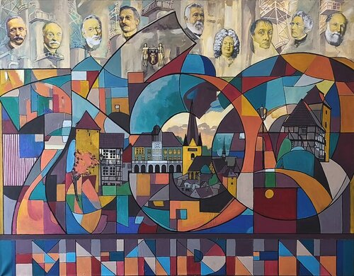 Zum Stadtjubiläum 750 Menden von Alexander Wotschel, Malerei kaufen auf Singulart