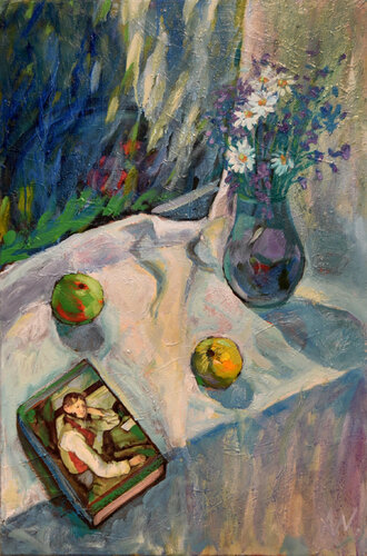 Stilleben "Mein lieber Cezanne" von Alexander Wotschel, Malerei kaufen auf Singulart