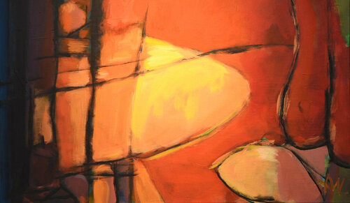Abstrakt Sonnenausgang de Alexander Wotschel, Pintura a la venta en Singulart