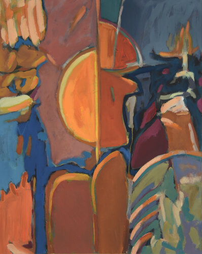 " Abstrakt mit Sonne" de Alexander Wotschel, Pintura a la venta en Singulart