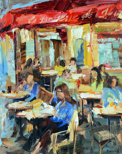 Etude du café par Olga Novokhatska, Peinture en vente sur Singulart