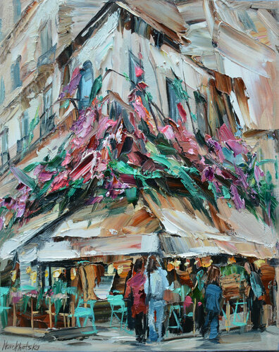 Etude du café Maison Sauvage par Olga Novokhatska, Peinture en vente sur Singulart