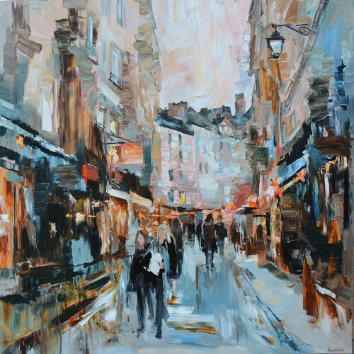 Rue de la Harpe III par Olga Novokhatska, Peinture en vente sur Singulart