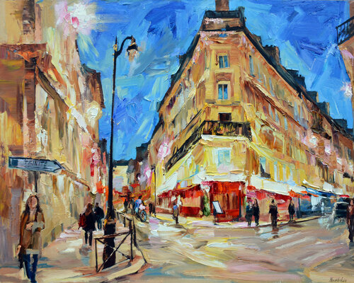 Rue de Clichy par Olga Novokhatska, Peinture en vente sur Singulart