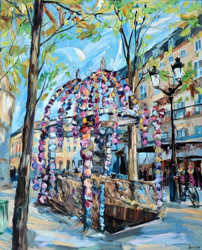Métro Palais Royal par Olga Novokhatska, Peinture en vente sur Singulart