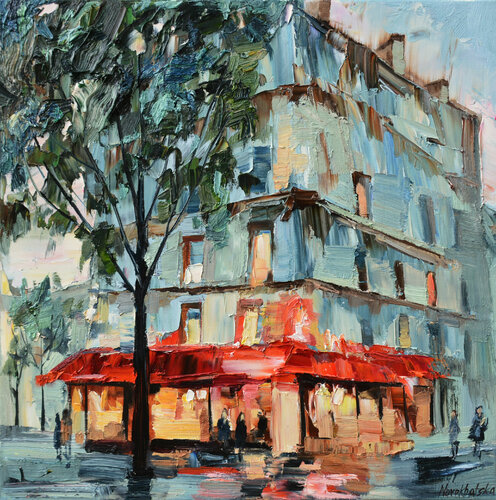 Bar tabac par Olga Novokhatska, Peinture en vente sur Singulart