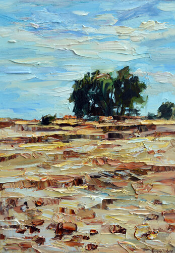 Paysage sicilien di Olga Novokhatska, Pittura in vendita su Singulart