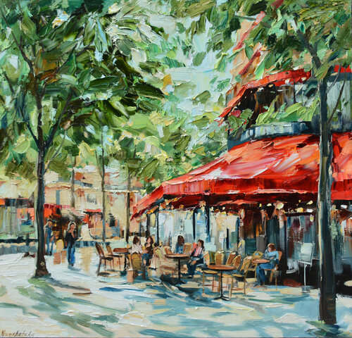 L'été à Paris par Olga Novokhatska, Peinture en vente sur Singulart