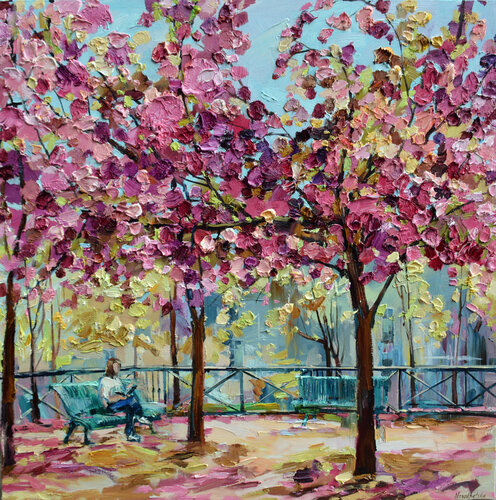 Dans un square fleuri Olga Novokhatska