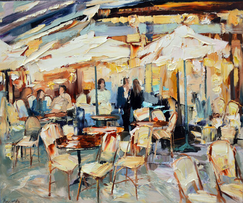 Scène de café Olga Novokhatska
