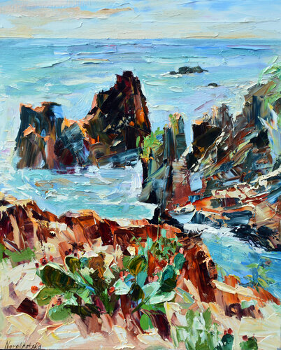 Les roches de la Côte d'Azur di Olga Novokhatska, Pittura in vendita su Singulart
