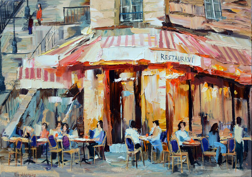 Terrasse parisienne Olga Novokhatska