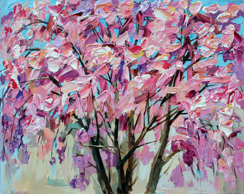 Arbre en fleurs di Olga Novokhatska, Pittura in vendita su Singulart