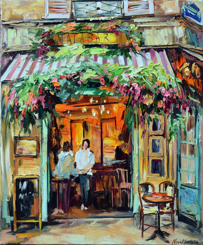 Café Malabar di Olga Novokhatska, Pittura in vendita su Singulart