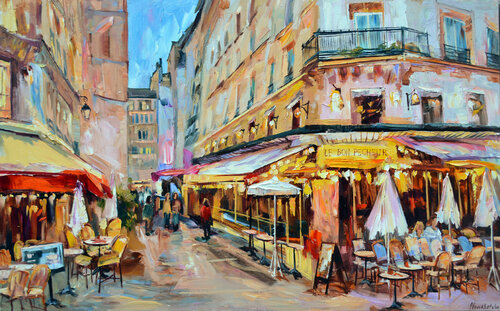 Bars du Châtelet par Olga Novokhatska, Peinture en vente sur Singulart
