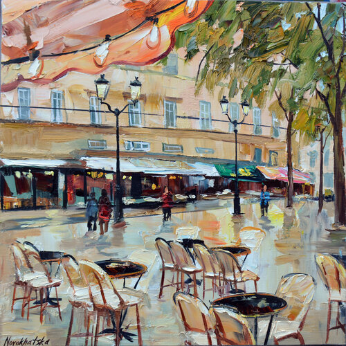 Place de la Comédie française di Olga Novokhatska, Pittura in vendita su Singulart