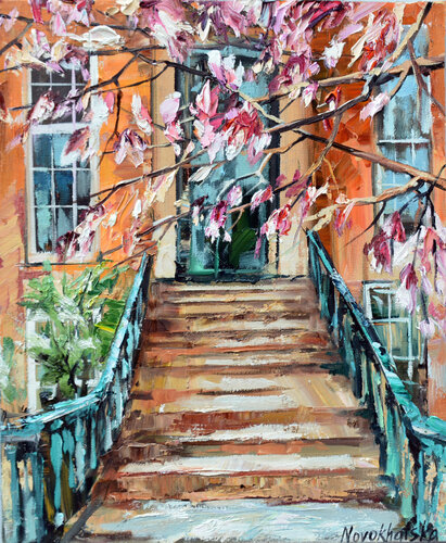 Entrée d'un immeuble à New-York par Olga Novokhatska, Peinture en vente sur Singulart
