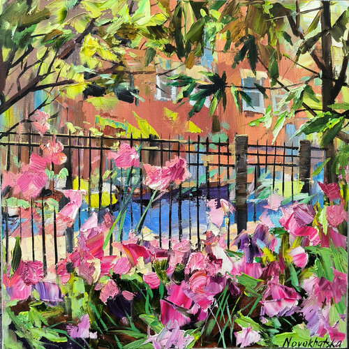 Jardin à New-York di Olga Novokhatska, Pittura in vendita su Singulart