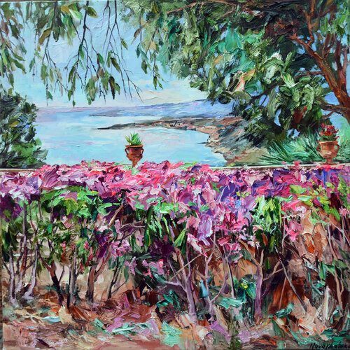 Giardini di Taormina par Olga Novokhatska, Peinture en vente sur Singulart