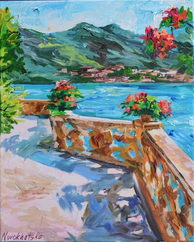 Jardin de la villa di Olga Novokhatska, Pittura in vendita su Singulart