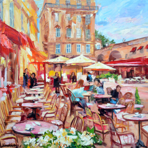 Cours Saleya di Olga Novokhatska, Pittura in vendita su Singulart