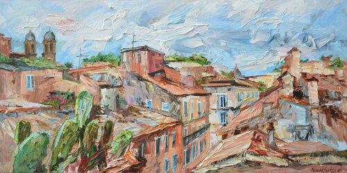 Toits à Rome di Olga Novokhatska, Pittura in vendita su Singulart