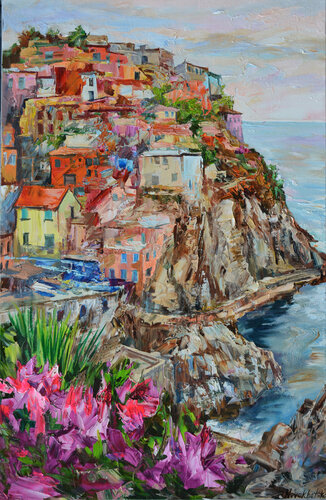 Cinque terre di Olga Novokhatska, Pittura in vendita su Singulart