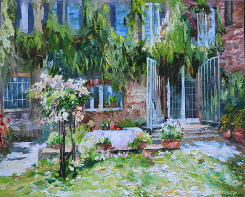 Jardin à Venise par Olga Novokhatska, Peinture en vente sur Singulart