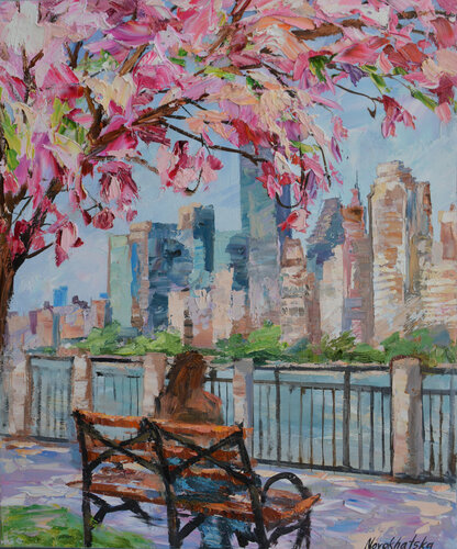 Contemplation par Olga Novokhatska, Peinture en vente sur Singulart