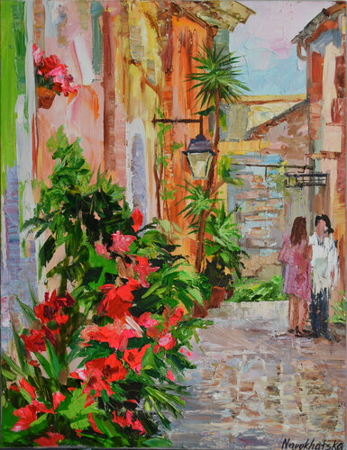 Ville italienne II par Olga Novokhatska, Peinture en vente sur Singulart