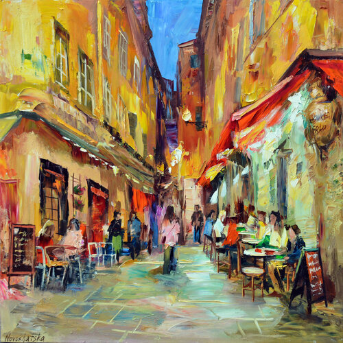 Vieux Nice le soir di Olga Novokhatska, Pittura in vendita su Singulart